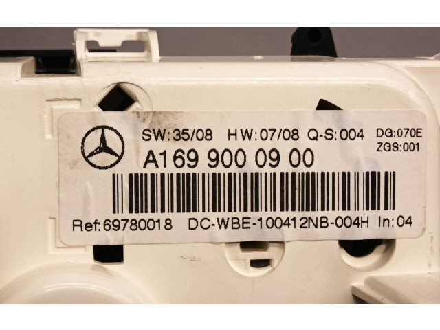 Блок управления климат-контролем A1699000900, 69780018 Mercedes-Benz A W169