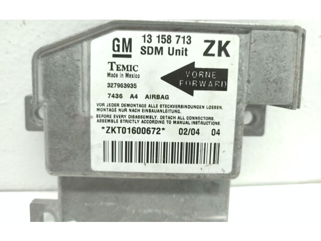 Блок подушек безопасности 13158713ZK, ZKT01600672   Opel Meriva A