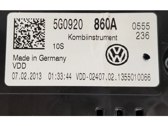 Панель приборов 5G0920860A, 5G0920860A Volkswagen Golf VII