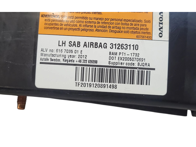 Подушка безопасности в сиденье 31263111, 617604401 Volvo S60
