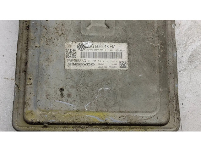 Блок управления двигателя 03g906018em   Volkswagen PASSAT B6
