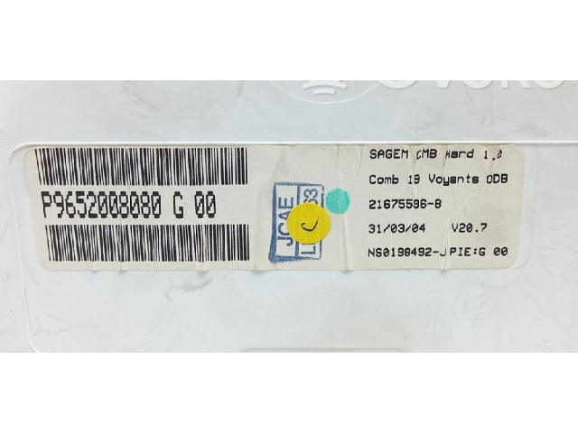 Панель приборов 6105WL, P9652008080 Citroen C2