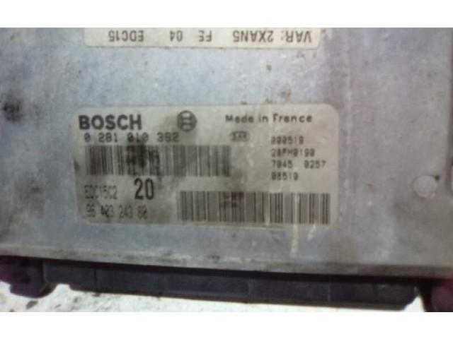 Блок управления двигателя 0281010362, 9640324680 Peugeot 306