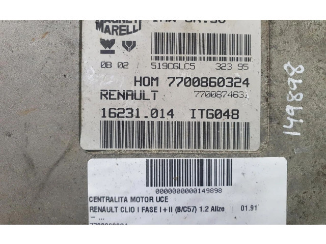 Блок управления двигателем Блок управления 7700860324   Renault Clio I