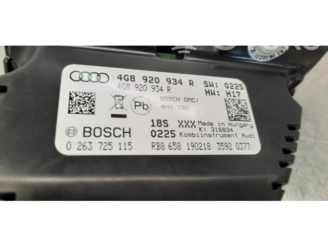 Přístrojová deska Audi A6 S6 C7 4G 2018 4G8920934R