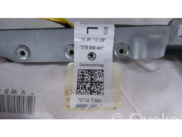 Подушка безопасности в сиденье 3T0880441 Skoda Superb B6 (3T)
