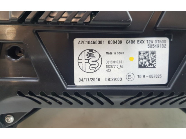 Přístrojová deska Alfa Romeo Giulia 2017