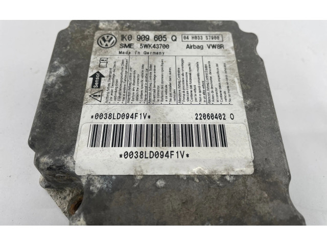 Блок подушек безопасности 1K0909605Q, 04H033S7900 Skoda Octavia Mk2 (1Z)