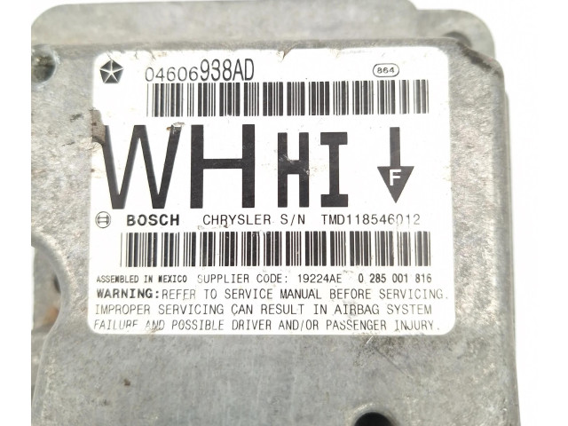 Блок подушек безопасности 04606938AD, 0285001816 Jeep Grand Cherokee (WK)