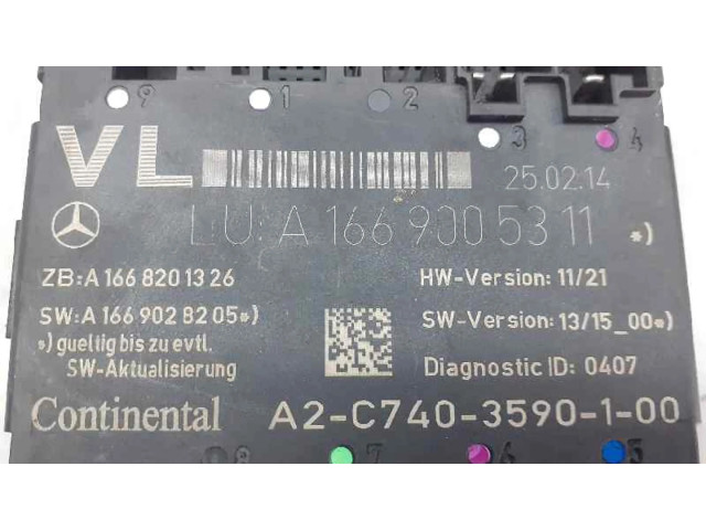 Блок управления A1669005311, A2C7403590100   Mercedes-Benz A W176