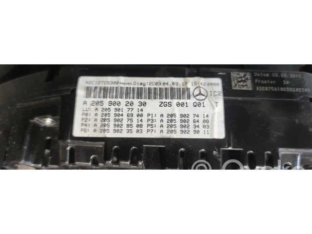 Přístrojová deska Mercedes-Benz GLC C253 2018 A2059002030