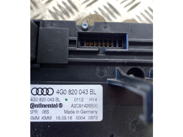 Блок управления климат-контролем 4G0820043BL, A2C91426500 Audi A7 S7 4G