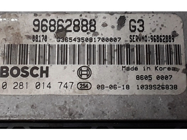 Блок управления двигателя 0281014747, 96862889   Chevrolet Epica