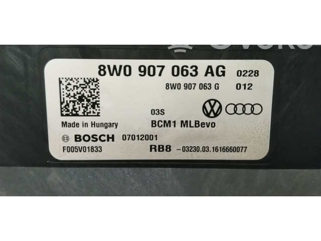 Pojistková skříňka Řídící jednotka BSM 8W0907063AG, 8W0907063AC Audi Q7 4M 2016
