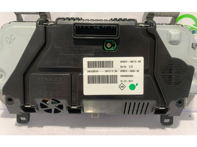 Přístrojová deska Renault Zoe 2019 248103951R, 248103951R