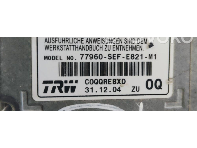 Блок подушек безопасности 77960SEFE821M1 Honda Accord