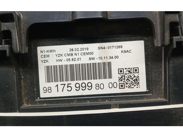 Přístrojová deska Citroen Berlingo 2019 9817599980, YZKCMBN1