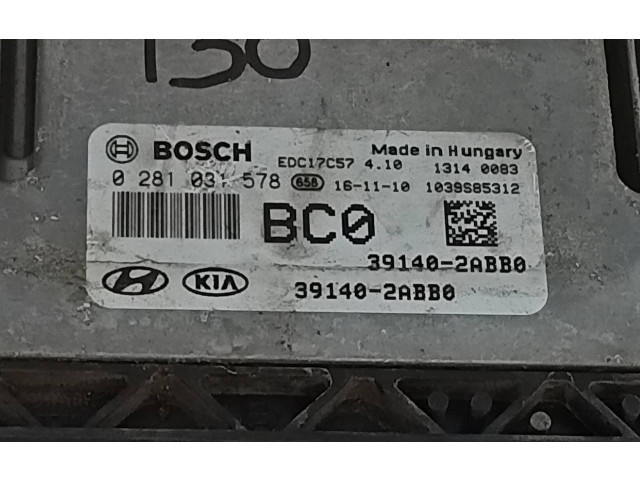 Řídící jednotka 391402ABB0, 0281031578 Hyundai i30 2017