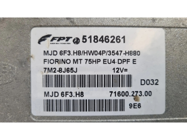 Блок управления двигателя 51846261 Fiat Qubo