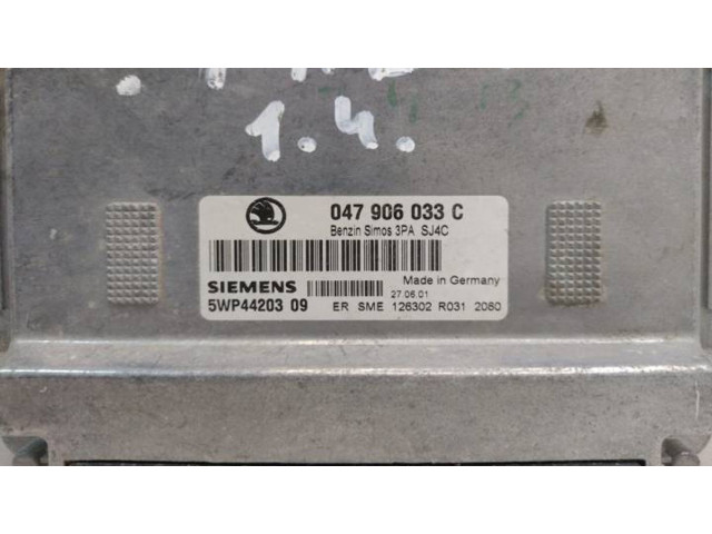 Блок управления двигателя 047906033C, 5WP4420309 Skoda Fabia Mk1 (6Y)