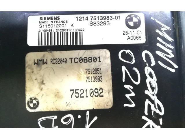 Řídící jednotka 7521092, 1214-7513983-01   Mini One - Cooper R50 - 53 2006