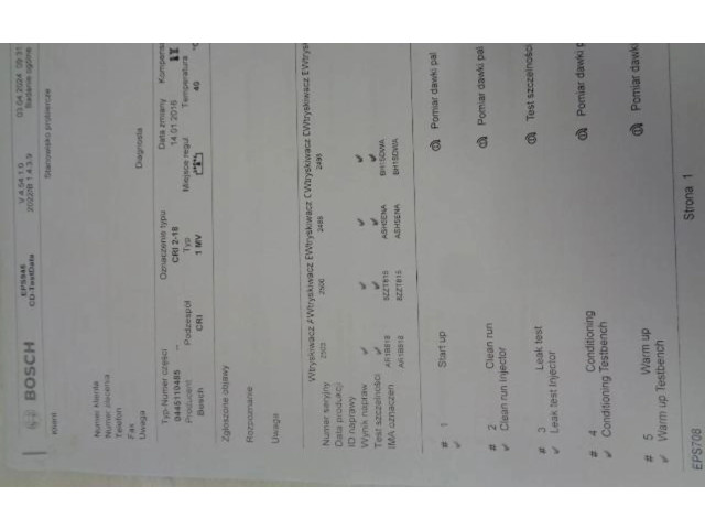 Комплект форсунок 8201108033 Dacia Duster II