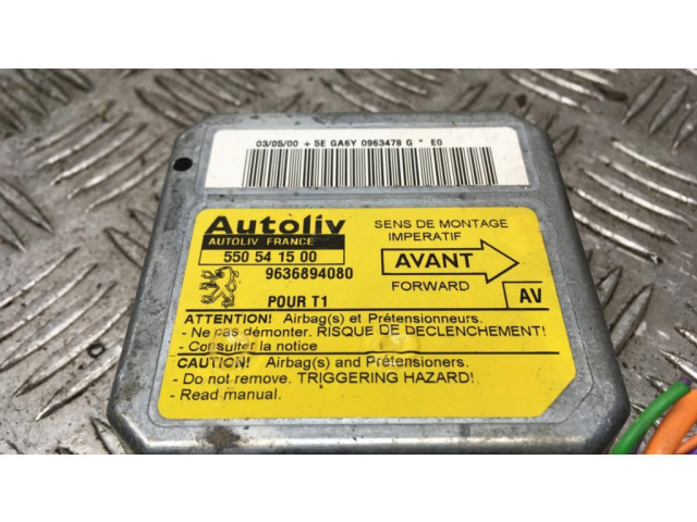 Блок подушек безопасности 550541500, 9636894080 Peugeot 206
