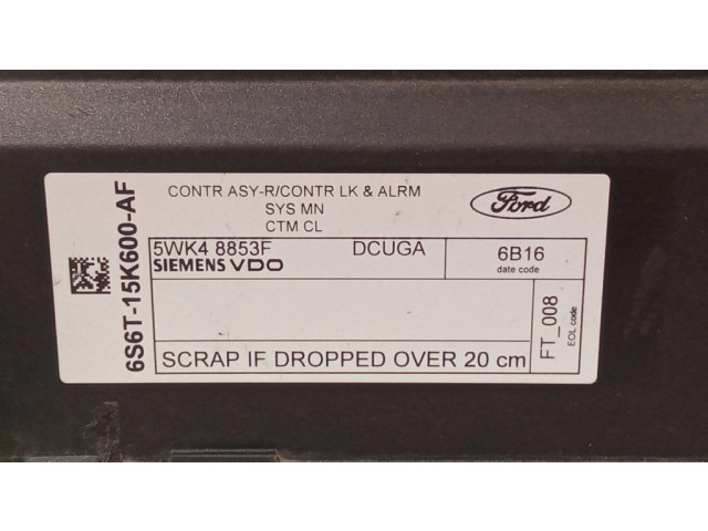 Блок комфорта 6s6t15k600af, 5wk48853f Ford Fiesta