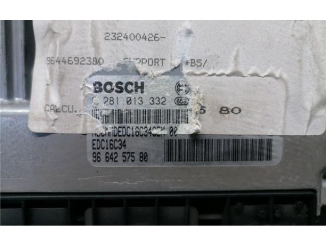 Блок управления двигателем Блок управления 281013332, 9664257580 Citroen C4 I