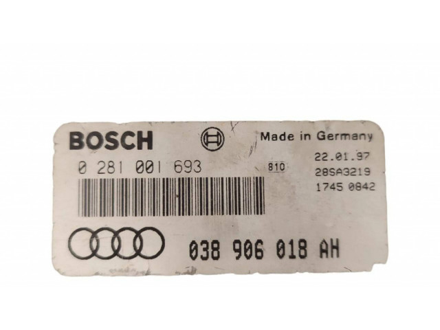 Блок управления двигателя 038906018AM, 0281001693 Audi A4 S4 B5 8D