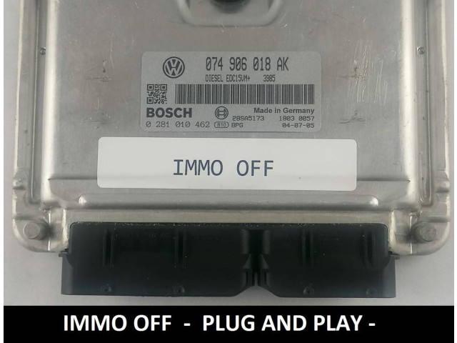 Блок управления двигателя 074906018AK, 0281010462   Volkswagen Transporter - Caravelle T4