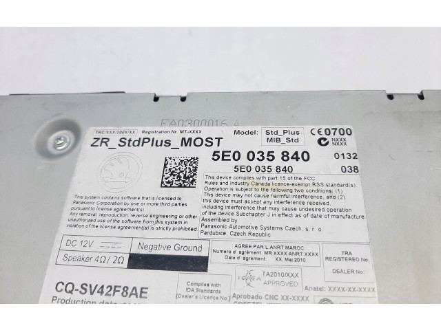 Блок управления 5E0035840, 5E0035840 Skoda Octavia Mk3 (5E)