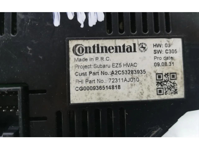 Блок управления климат-контролем 72311AJ010, EZ5HVAC Subaru Outback