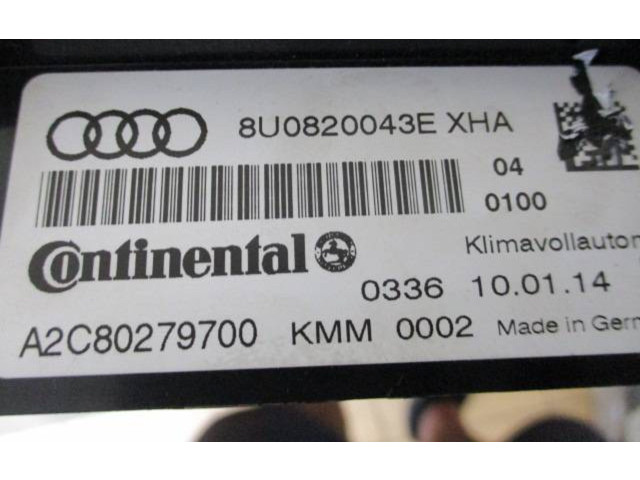 Блок управления климат-контролем 8U0820043E Audi Q3 8U