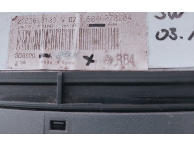 Панель приборов 3D0920, 0263619103   Volkswagen Phaeton       