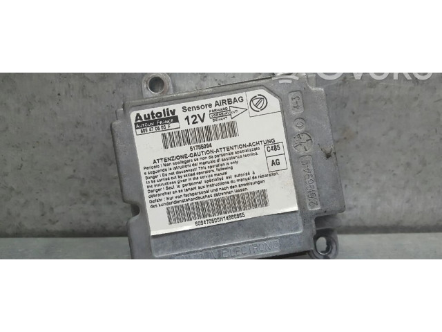 Блок подушек безопасности 51755094, 609470600F Fiat Linea