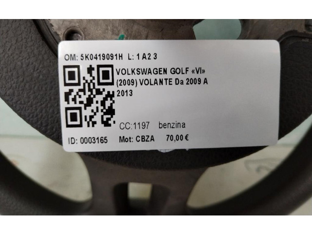 Руль Volkswagen Golf VI 2008 - 2013 года 5K0419091H, 5K0419091H