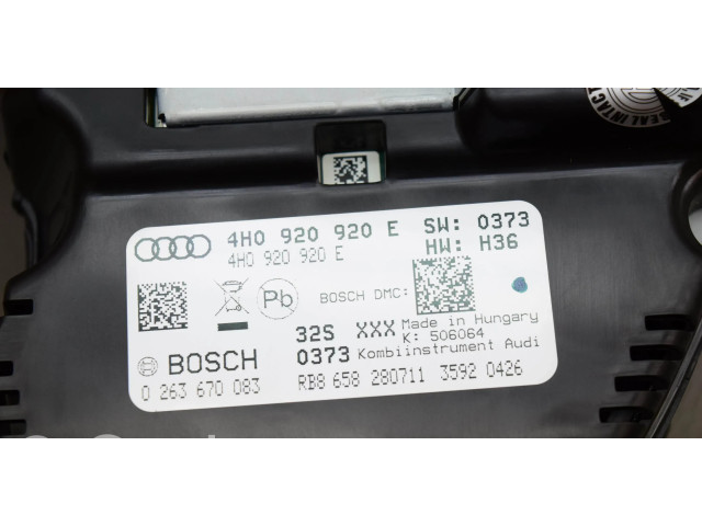 Přístrojová deska Audi A8 S8 D4 4H 2012 4H0920920E