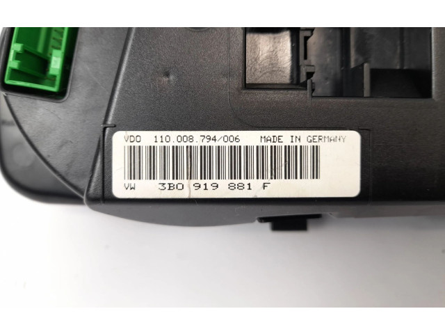 Přístrojová deska Volkswagen Passat Alltrack 1998 3B0919881F, 88311245