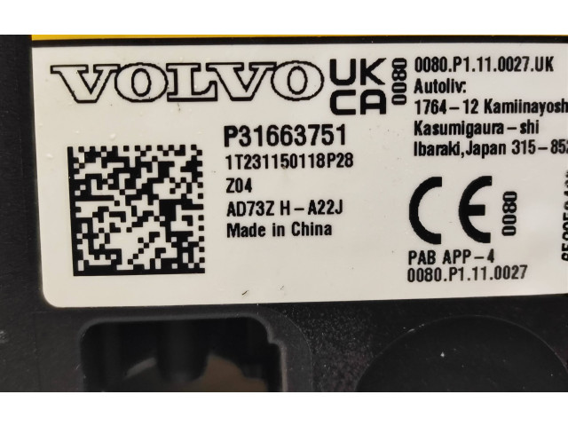 Подушка безопасности пассажира 31663751, 1T221150118P28 Polestar 2