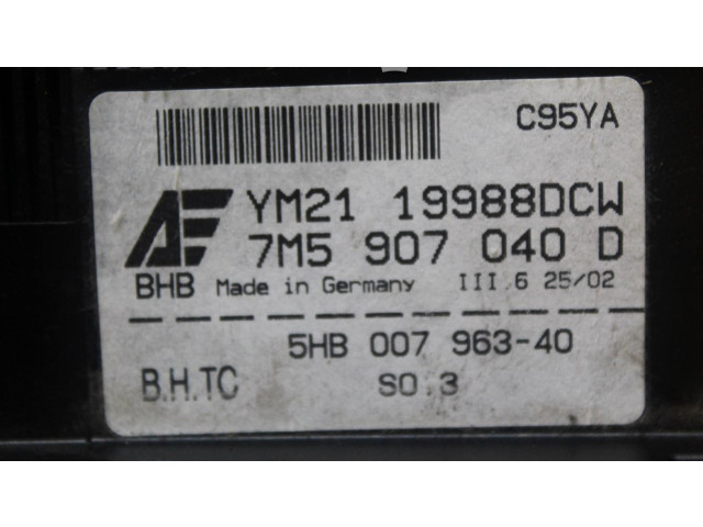 Блок управления климат-контролем 7M5907040D Ford Galaxy