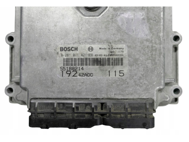 Řídící jednotka 55188214, 0281011421 Fiat Stilo 2002
