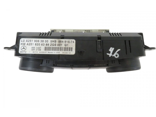 Блок управления климат-контролем A2519063800, A2519063800   Mercedes-Benz GL X164