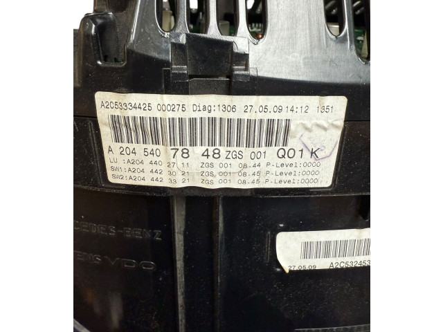 Панель приборов A2045407848, A2C53334425   Mercedes-Benz GLK (X204)       