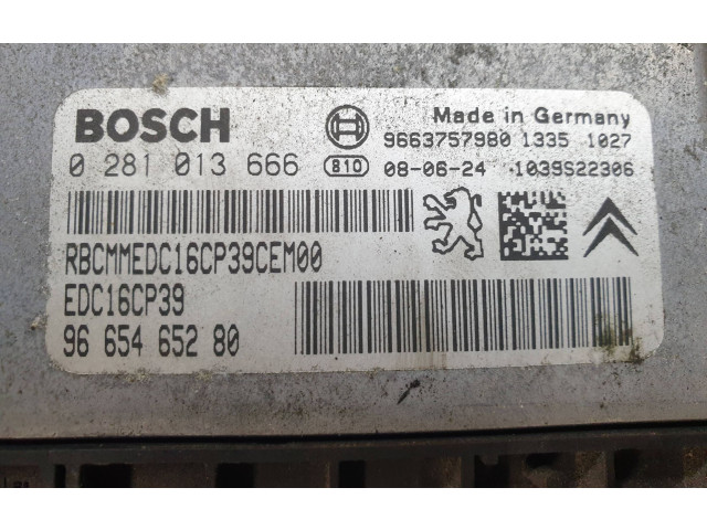 Блок управления двигателя 0281013666, 9663757980   Citroen C-Crosser