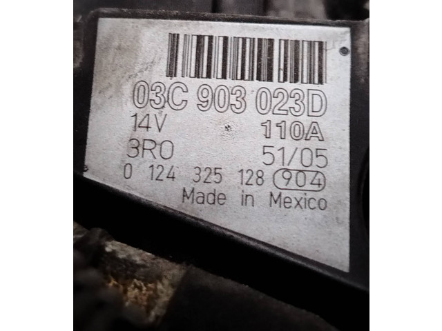 Генератор 03C903023D, 0124325128   Volkswagen Jetta V      