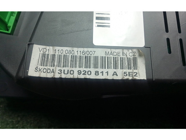 Панель приборов 3U0920811A, 2.CONECTORES Skoda Superb B5 (3U)