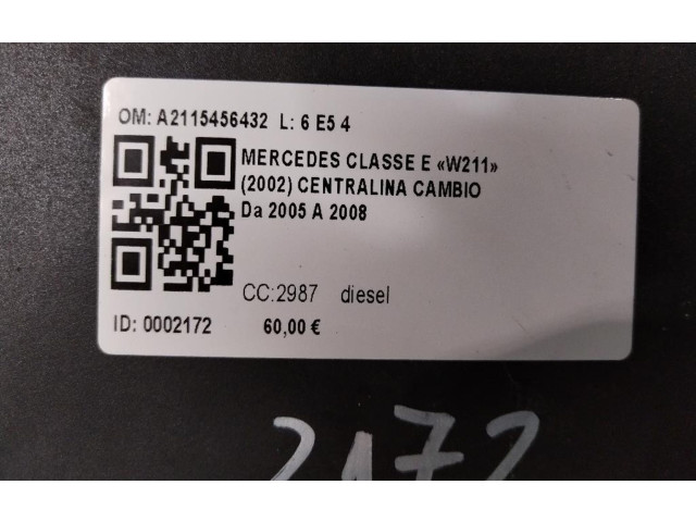 Блок управления коробкой передач A2115456432, A2115456432   Mercedes-Benz E W211