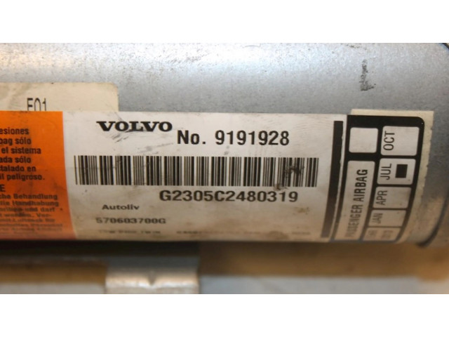 Подушка безопасности пассажира 9191928, 9191928   Volvo V70