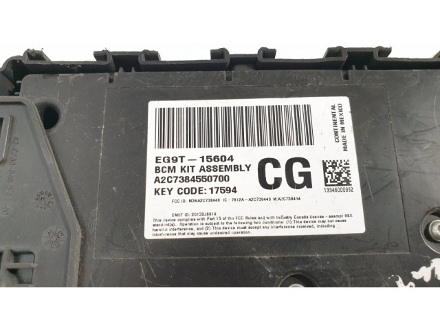 Pojistková skříňka Řídící jednotka BSM EG9T15604, A2C7384550700 Ford Fusion II 2019